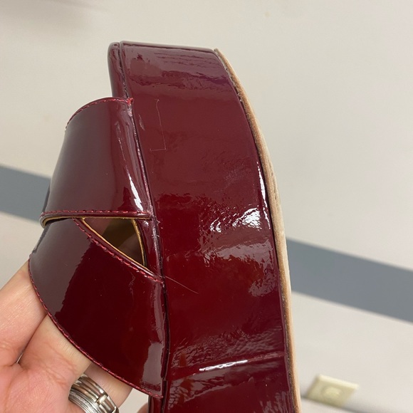 Cecelia New York Wine Red Platform Sandals - Picture 7 of 8